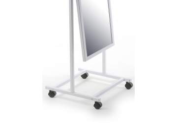 Зеркало напольное на колёсиках в полный рост в стиле ЛОФТ ТН154К Белое (шириной 410 мм)