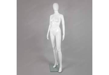 Манекен женский, белый глянцевый, безликий 1750мм. FA5W