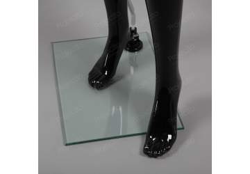 Манекен женский, чёрный глянцевый, безликий 1750мм. FA5B