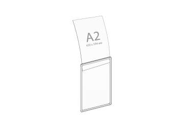 Пластиковая рамка для информации и рекламы формата А2 Серая PR03А2