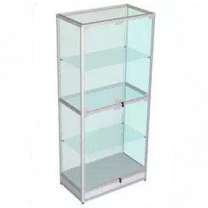 Витрина из алюминиевого профиля с подиумом задняя стенка ДСП ВА-341-Д