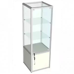 Витрина из алюминиевого профиля с подиумом угловая для - ВА-300,301 (ВА-330-Д)