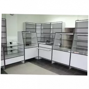 Прилавок витрина для магазина со стеклом В-40
