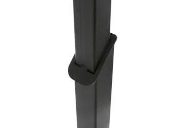 Вешалка напольная двойная DOPPIO-TACCOLA-LUX-NERO в стиле Лофт Г-образная, черная
