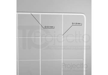 Торговая решетка (сетка) крашеная 1480х730 Диаметр прутка 5 мм / 1,8 мм Белая
