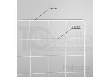 Торговая решетка (сетка) крашеная 1480х730 Диаметр прутка 5 мм / 2,5 мм Белая