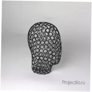 Голова из металлических колец короткая TQB27
