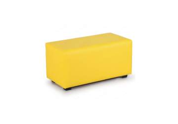 Банкетка-пуфик двухместная, прямоугольной формы ПФ2 Желтый