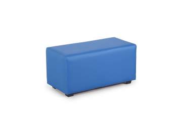 Банкетка-пуфик двухместная, прямоугольной формы ПФ2 Синий