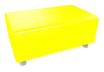 Банкетка-пуфик прямоугольная ПФ-102 Желтый