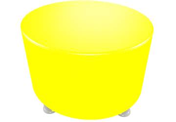 Банкетка-пуфик круглая ПФ-103 Желтый
