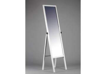 Зеркало напольное для примерки в полный рост, среднее, с ограничительным тросом Н154 Белое