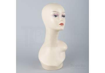 Голова женская с макияжем, для париков, шапок и шарфов FL01