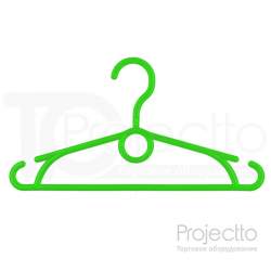 Вешалка для детской и подростковой одежды с крутящемся крючком. GP02 Зеленая