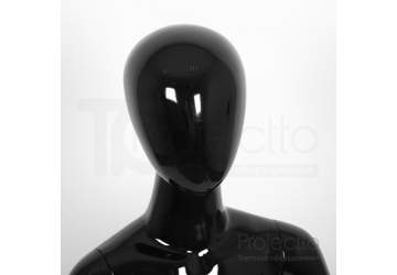 Манекен детский, чёрный глянцевый, безликий 128см. 120B(B)