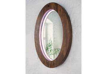 Зеркало настенное с подсветкой в стиле ЛОФТ «Эллис»