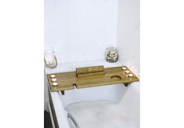 Полка-поднос для ванной из массива дуба «Бичтрэй»