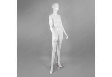 Манекен женский, белый глянцевый, с лицом 1810мм. 4A65(W)