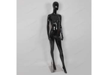 Манекен женский, чёрный глянцевый, безликий 1830мм. 4A64/1(B)