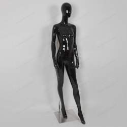 Манекен женский, чёрный глянцевый, безликий 1830мм. 4A64/1(B)