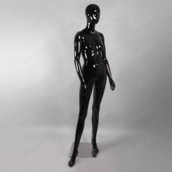 Манекен женский, чёрный глянцевый, с лицом 1830мм. 4A65(B)