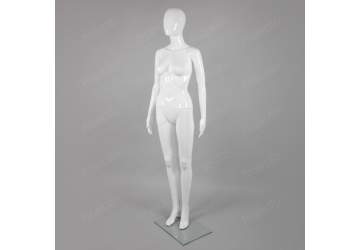 Манекен женский, белый глянцевый, безликий 1750мм. FA10W