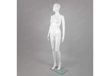 Манекен женский, белый глянцевый, безликий 1750мм. FA7W