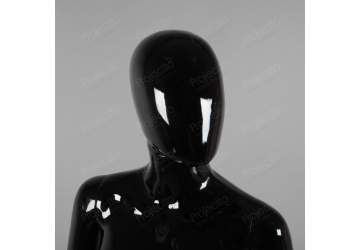 Манекен женский, чёрный глянцевый, безликий 1750мм. FA5B