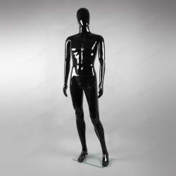Манекен мужской, чёрный глянцевый, безликий 1850мм. MA2B