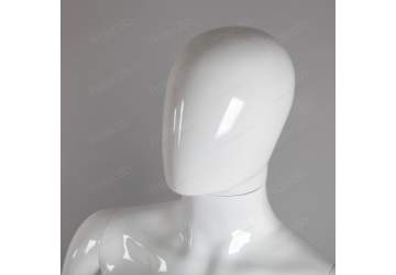 Манекен мужской, белый глянцевый, безликий 1850мм. MA4W