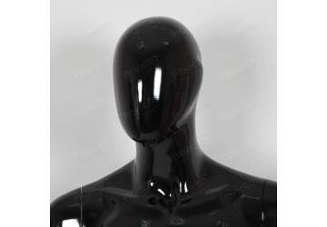 Манекен мужской, чёрный глянцевый, безликий 1880мм. B105SB/1(B)