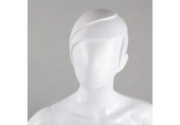 Манекен женский, белый, с имитацией волос, безликий 1750мм. XSL12(W)