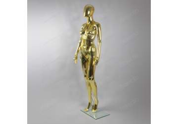 Манекен женский, золотой глянец, безликий 1750мм. FE7G