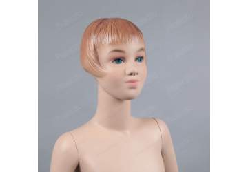 Манекен детский, девочка с макияжем и имитацией волос 144см. ВВ14