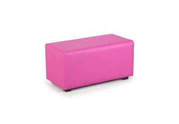 Банкетка-пуфик двухместная, прямоугольной формы ПФ2 Розовый