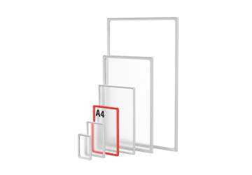 Пластиковая рамка для информации и рекламы формата А4 Красная PR06А4