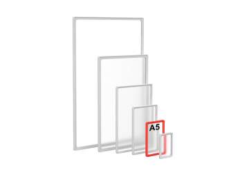 Пластиковая рамка для информации и рекламы формата А5 Белая PR01А5
