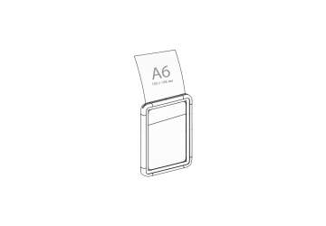 Пластиковая рамка для информации и рекламы формата А6 Прозрачная PR00А6