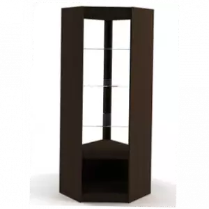 Витрина стеклянная угловая серия 