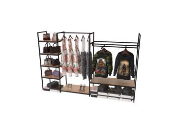 Стеллаж для одежды и аксессуаров КД-1708 в стиле Loft