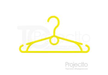 Вешалка для детской и подростковой одежды с крутящемся крючком. GP02 Желтая