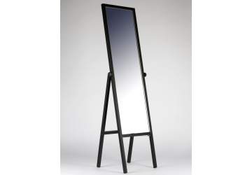 Зеркало напольное для примерки в полный рост, среднее, с ограничительным тросом Н154 Черное